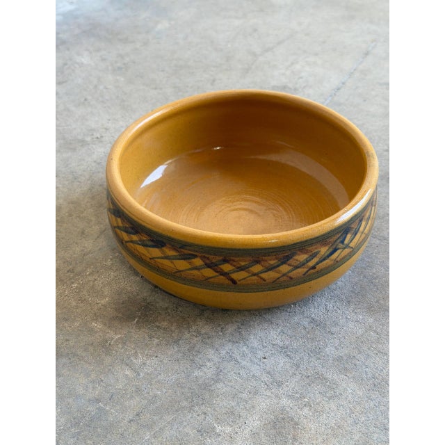 Ceramic Yellow Lillerød Lervarefabrik Danish Ceramic Bowl 1960s Mid-Century Modern For Sale - Image 7 of 10