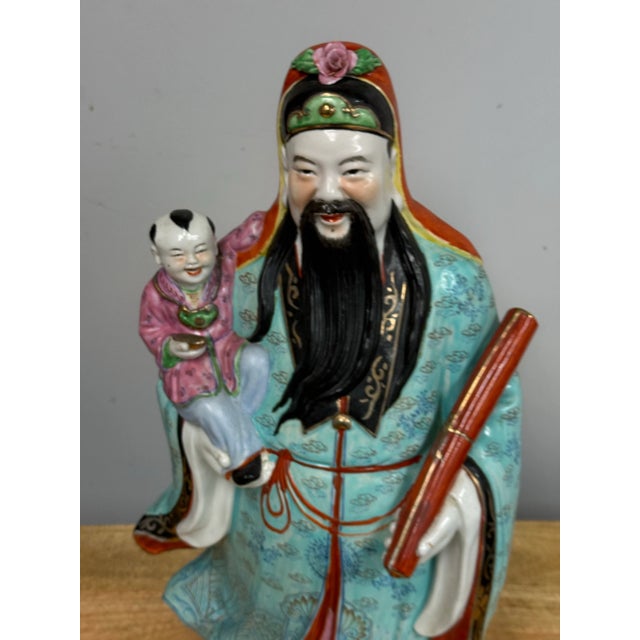 Ceramic Chinese Ceramic Star God Fu Xing For Sale - Image 7 of 12
