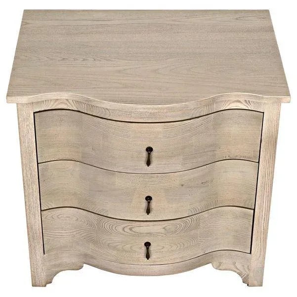 Wood Curved Front Side Table For Sale - Image 7 of 12