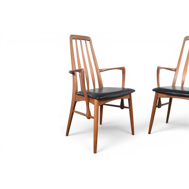 Mid 20th Century Pair of Niels Koefoed "Eva" Highback Dining Armchairs in Teak For Sale In San Francisco - Image 6 of 9