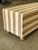 1980s Vintage Bench with Wooden Legs and Striped Fabric, 1980s For Sale - Image 5 of 8