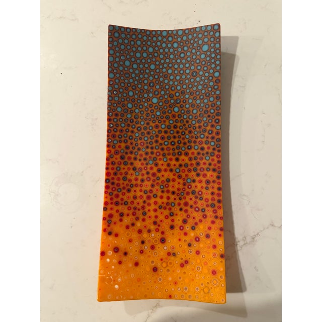 Mid-Century Modern Robin Kittleson Ombre Glass Platter For Sale - Image 3 of 4