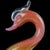 Murano Vintage Seguso Murano 1957 Pink White Gold Flecks Italian Art Glass Swan Bird Figurine Sculpture For Sale - Image 4 of 9
