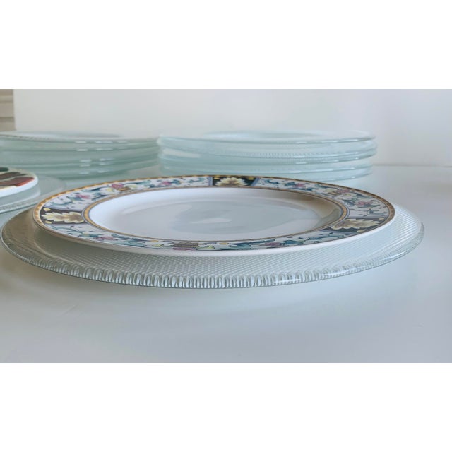 Vintage Glass Charger Plates- Set of 8 For Sale - Image 4 of 7