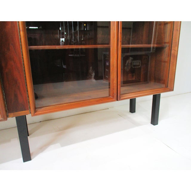 Mid Century Black Walnut Bookcase in the Style of Nakashima For Sale - Image 11 of 13