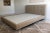 Contemporary Crate and Barrel Upholstered Queen Size Platform Bed For Sale - Image 3 of 8