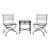 3 Pieces Vintage Turkish Cast Iron Patio Chairs & Side Table For Sale