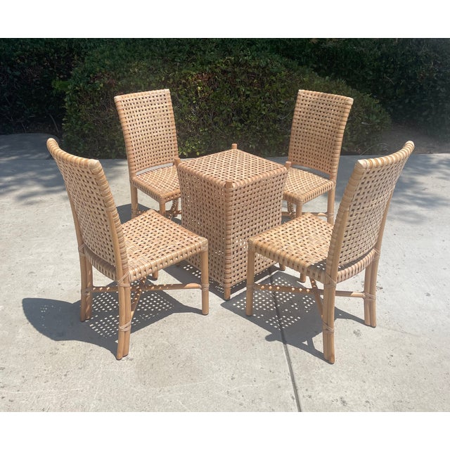 Gorgeous Organic Modern Dining Set by luxury brand McGuire of San Francisco. This set is from their “Antalya” Collection...