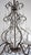 1950s Metal and Murano Glass Six-Light Drop Chandelier, 1950s For Sale - Image 5 of 11