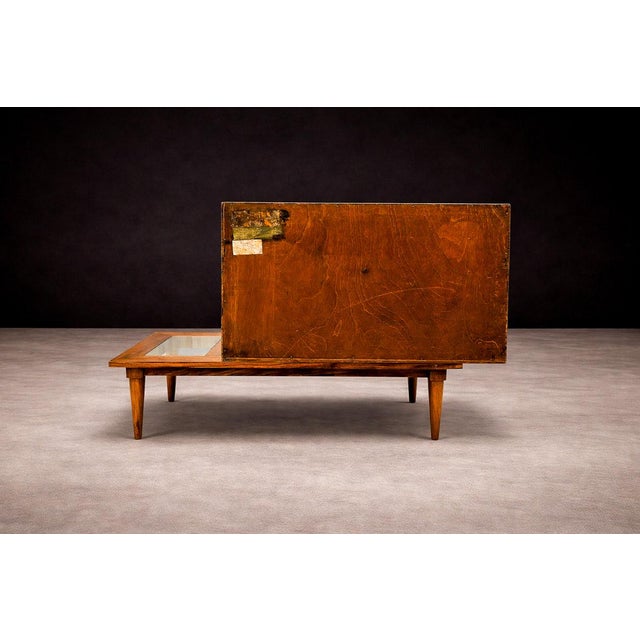 Bar with Side Table in Hardwood & Glass, Branco e Preto, 1950s - Lot 383A For Sale - Image 12 of 14