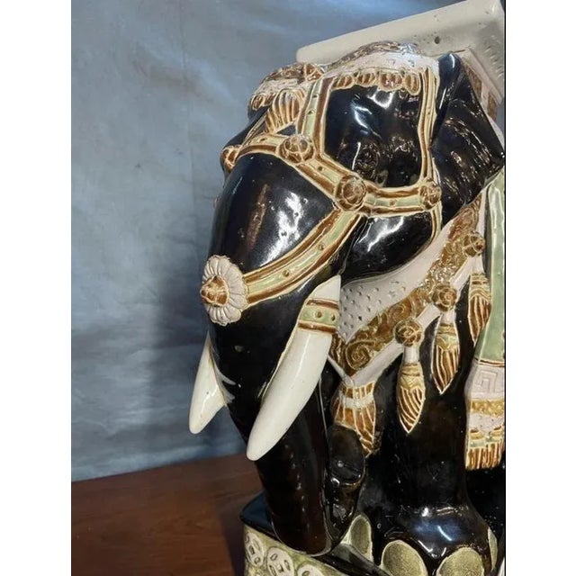 1960s Vintage Terracotta Elephant Statue, 1960s For Sale - Image 5 of 6