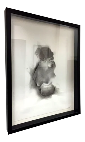 Venus May 2, Finalist at Ra Summer Show 2014, Smoke on Paper, Contemporary Frame, 2013