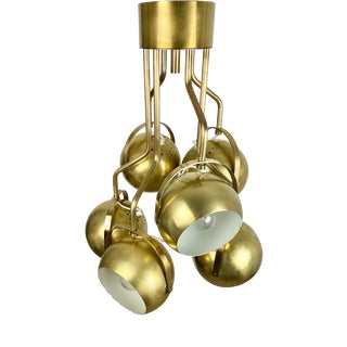 Italian Adjustable Lights Chandelier in Brass by Goffredo Reggiani, 1960s For Sale