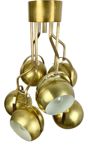 Italian Adjustable Lights Chandelier in Brass by Goffredo Reggiani, 1960s