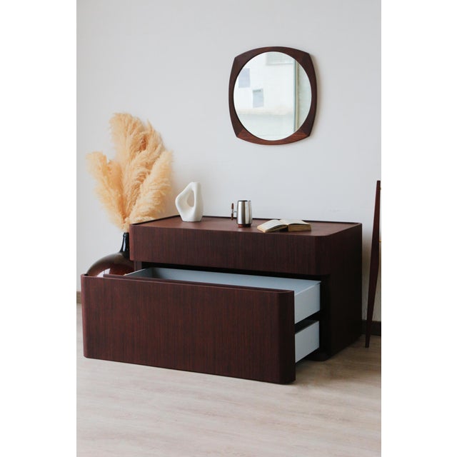 Vintage Italian Wenge Chest of Drawers, 1980s For Sale - Image 13 of 18