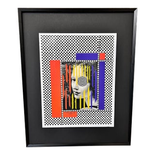Contemporary Art Collage With Optical and Geometric Elements For Sale