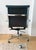 Restoration Hardware Dark Gray Padded Fabric Modern Office Chair For Sale - Image 4 of 6