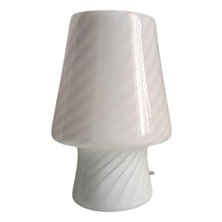 Mushroom Lamp in Murano Glass with Swirl Processing from Manifattura Di Murano, 1970s For Sale