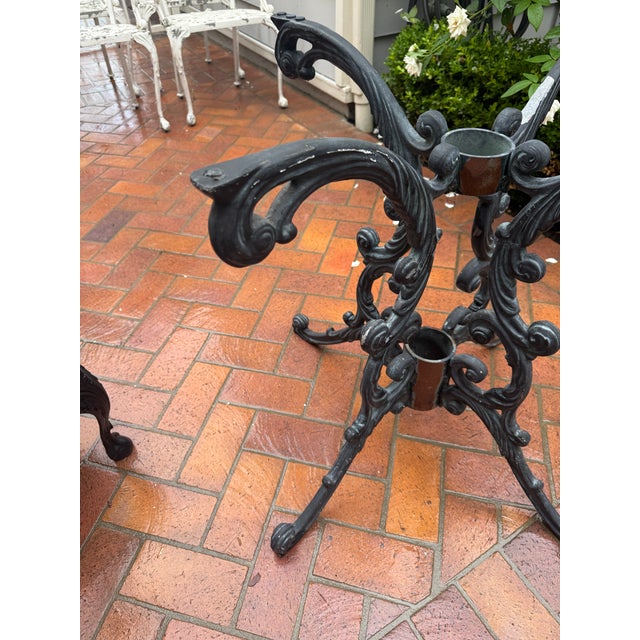 French Vintage Hollywood Regency Molla Cast Aluminum Table Base For Sale - Image 3 of 8