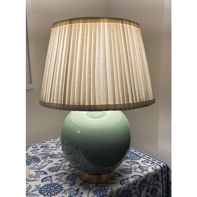 Ceramic Green Ceramic Table Lamps From Ralph Lauren - 2 Available For Sale - Image 7 of 8