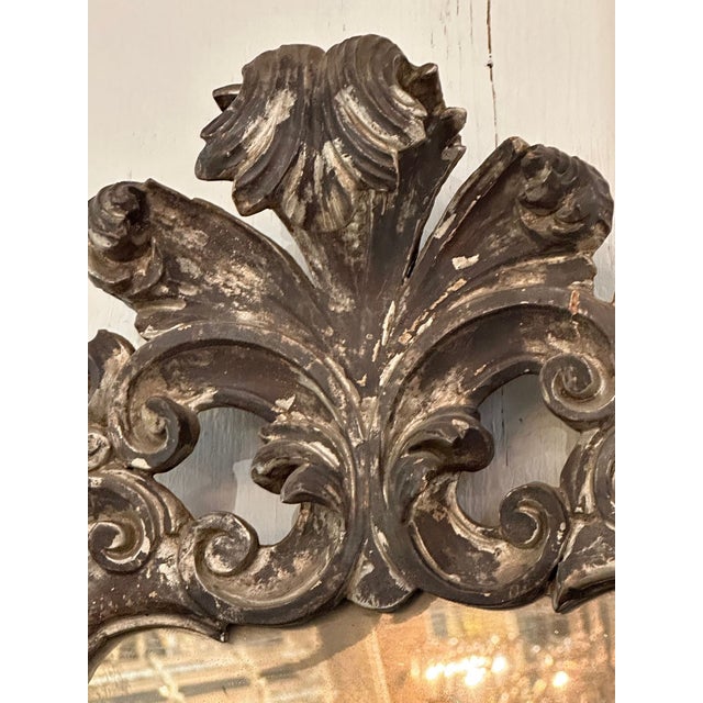 Traditional Italian Florentine Silver Leaf Mirror For Sale - Image 3 of 6