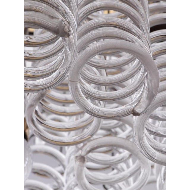 Austrian Spiral Cascade Chandelier in Murano Glass & Brass from Kalmar, 1960s For Sale - Image 10 of 16