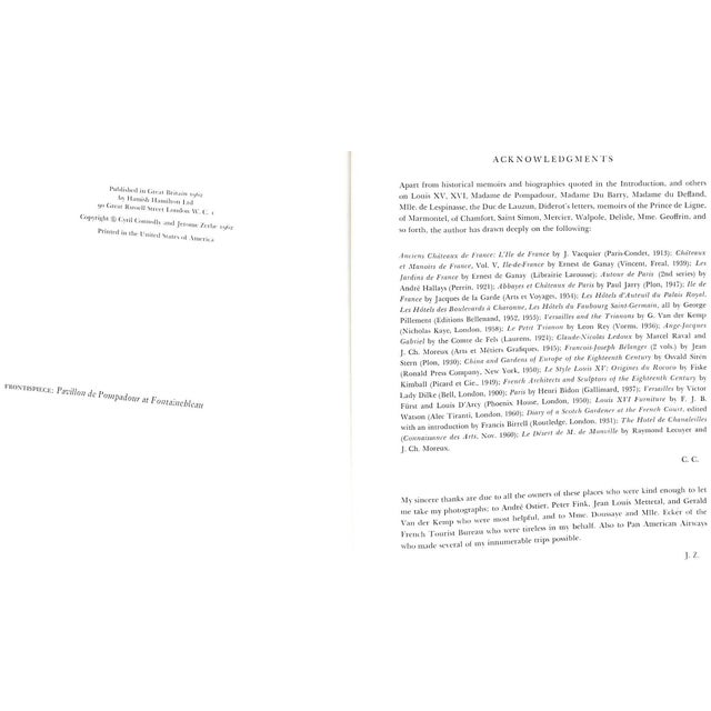 1960s "Les Pavillons: French Pavilions of the Eighteenth Century" 1962 Connolly, Cyril & Zerbe, Jerome For Sale - Image 5 of 12