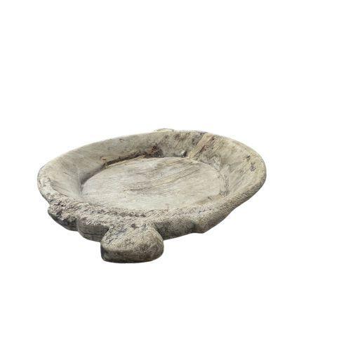 This vintage natural wood Parat bowl from India was once used to knead bread dough. It is a beautiful rustic piece and can...