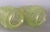 1920s Pair of Pyramiding Lime Green Art Deco 4" Fitter Glass Shades, Art Deco For Sale - Image 4 of 4