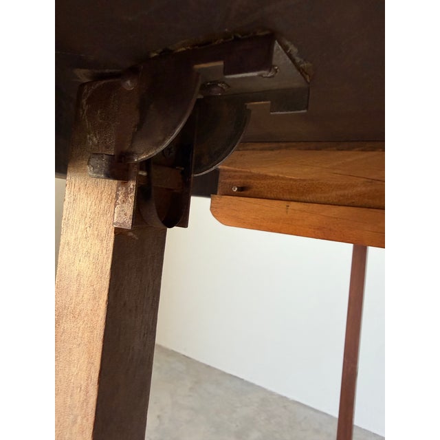 Vintage Biedermeier Neoclassical-Style Cherry Wood Expandable Pedestal Dining Table For Sale - Image 16 of 18