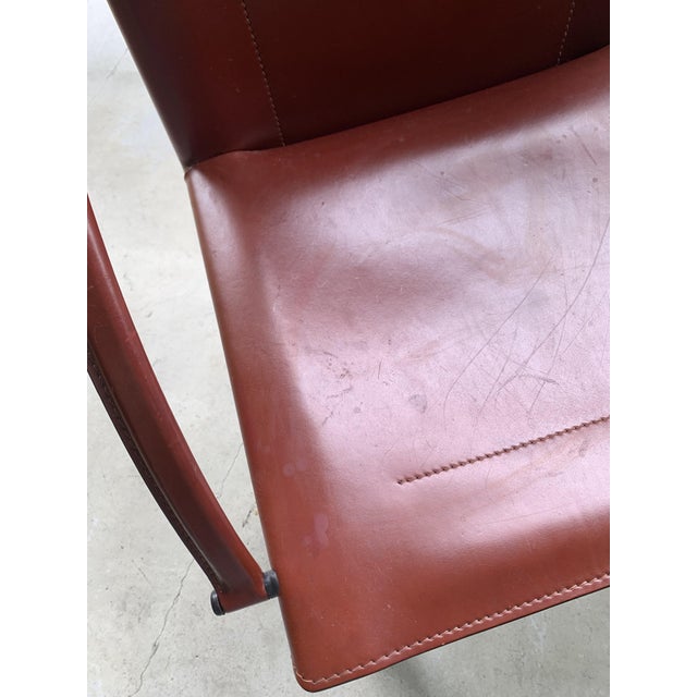 Mid-Century Leather Chairs by Carlo Bartoli for Matteo Grassi, 1990s, Set of 2 For Sale - Image 10 of 18