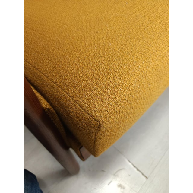 Scandinavian Mustard Bench Sofa, 1960s For Sale - Image 11 of 18