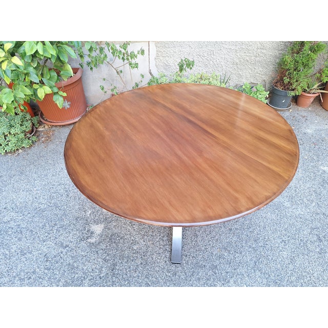 Model T69 Dining Table in Brass-Plated Iron by Eugenio Gerli and Osvaldo Borsani for Tecno, 1970s, in Very Good...