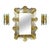 Pair of mid-century brass sconces with each 4 lights, reminiscent of sciolari designs dimensions 9.44 in. H x 5.11 in. W x...