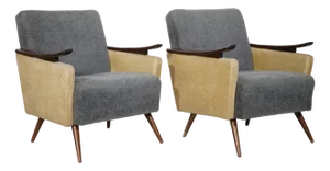 Set of Mid-Century French Lounge Chairs, 1950s