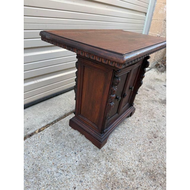 Antique Renaissance Style Liquor Cabinet For Sale - Image 11 of 12