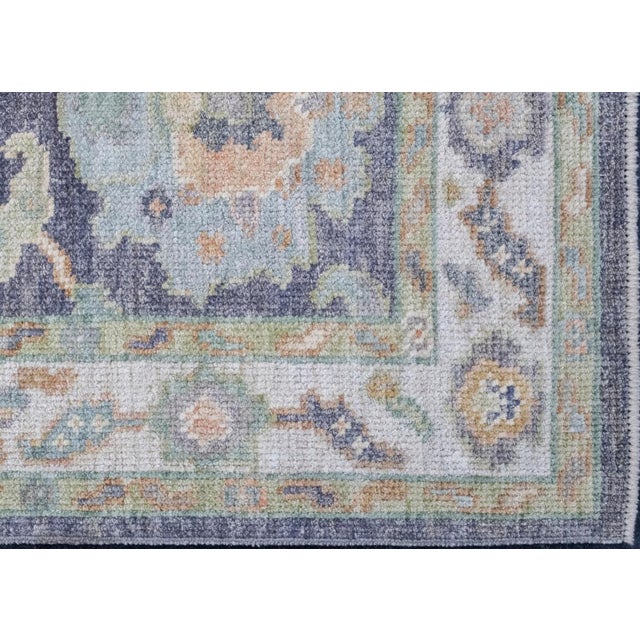 Turkish Oushak Rug 2'5" x 6' For Sale - Image 4 of 8