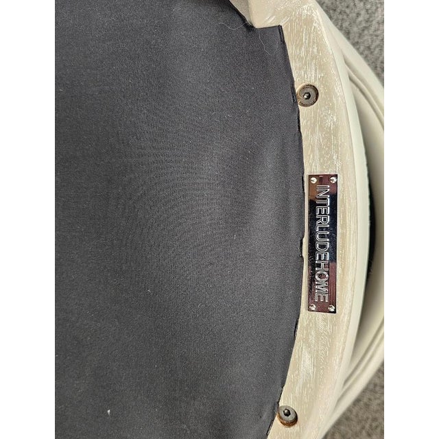 Wood Interlude Home Canton Modern Cloud Leather and Cliffside Grey Mahogany Dining Chair For Sale - Image 7 of 9