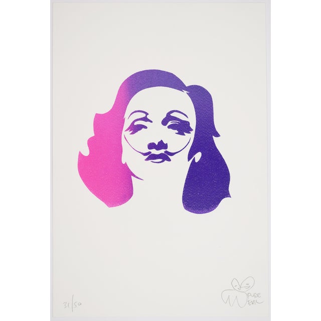 Charles Uzzell-Edwards / Pure Evil, Marlene Dali, 2010. Color Silkscreen For Sale - Image 3 of 4