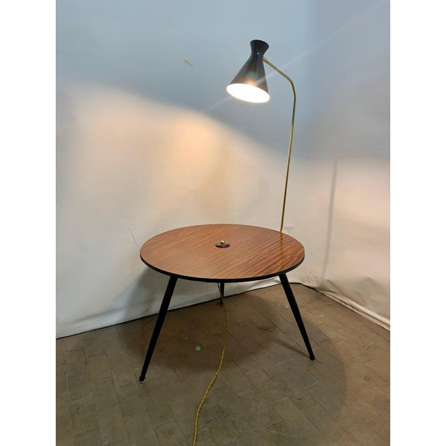 Wood Vintage Italian Coffee Table with Integrated Lamp, 1960s For Sale - Image 7 of 8