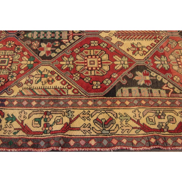 Mid 20th Century Mid 20th Century Mid-Century Vintage Persian Bakhtiari Multicolor Handmade Wool Rug For Sale - Image 5 of 7