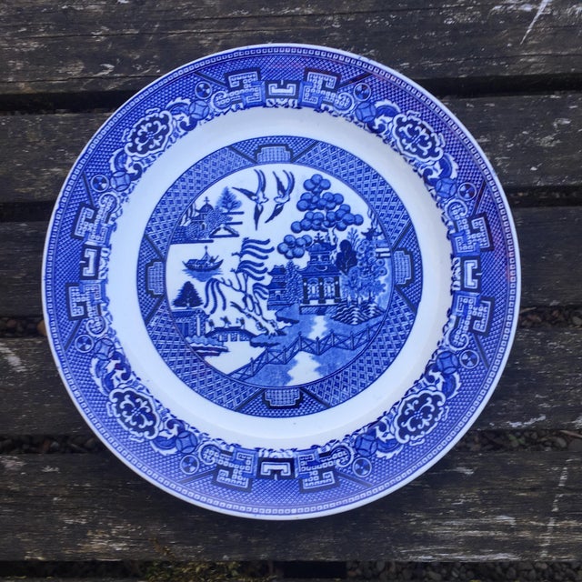 Antique Blue Willow Plate by Homer Laughlin Chairish