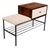Bench with drawer in Rosewood, Fabric & Metal, Geraldo de Barros, 1950s - Lot 359B For Sale