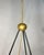 Brass Tripod Floor Lamp attributed to Svend Aage Holm Sørensen with Shade by Lars Eiler Schiøler, Denmark, 1960s For Sale - Image 4 of 7