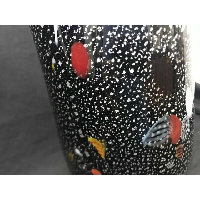 1980s Italian Vintage Multicolored Murano Glass Vase For Sale - Image 6 of 9
