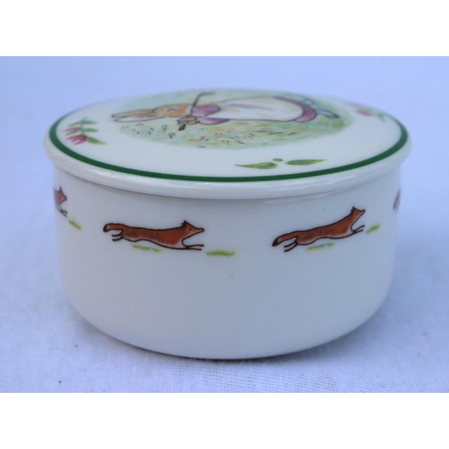 Villeroy & Boch 1994 Vintage Villeroy & Boch German Foxwood Tales Golfing Rabbit Porcelain Trinket Box With Lid. For Sale - Image 4 of 10
