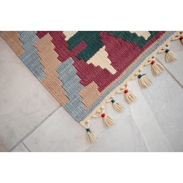 Hand Woven Colorful Kilim Small Rug For Sale - Image 12 of 12