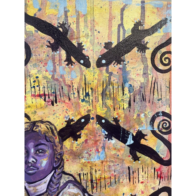 Paint Yemoja’s Tinko Tinko Tinkoko Tinko Interrupted, Wall Painting by Victory Anthony Nted (2026), Acrylic and Gouache on Canvas For Sale - Image 7 of 7