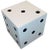 Vintage Monumental Belgium Metal Black & White Sculptural Dice Cube Sculpture, 1940's For Sale