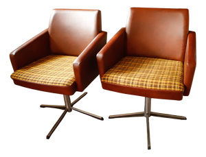 Vintage Swivel Armchairs, 1970s, Set of 2